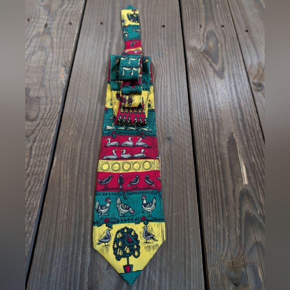 Vintage Ralph Marlin Twelve Days of Christmas Tie (1995)